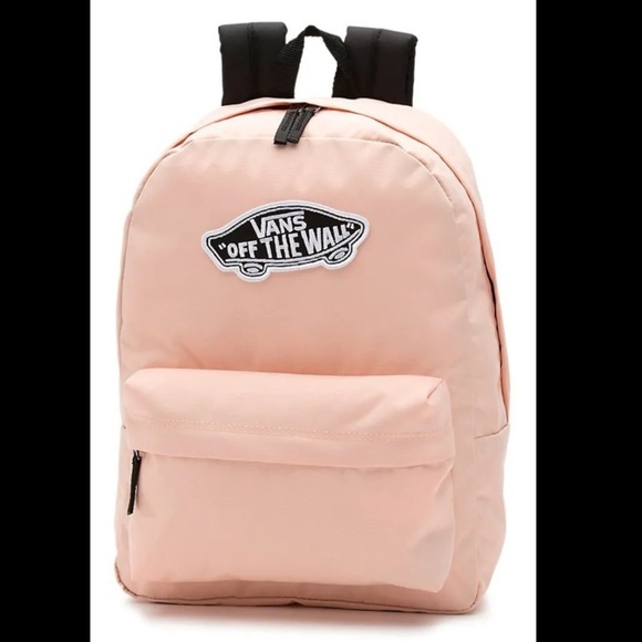 vans realm backpack in cream hawaiian print
